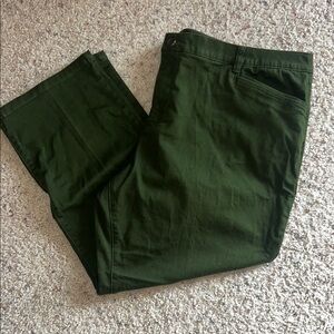 CJ Banks Signature Slimming Green Chino Pants  Plus Size 24 Petites